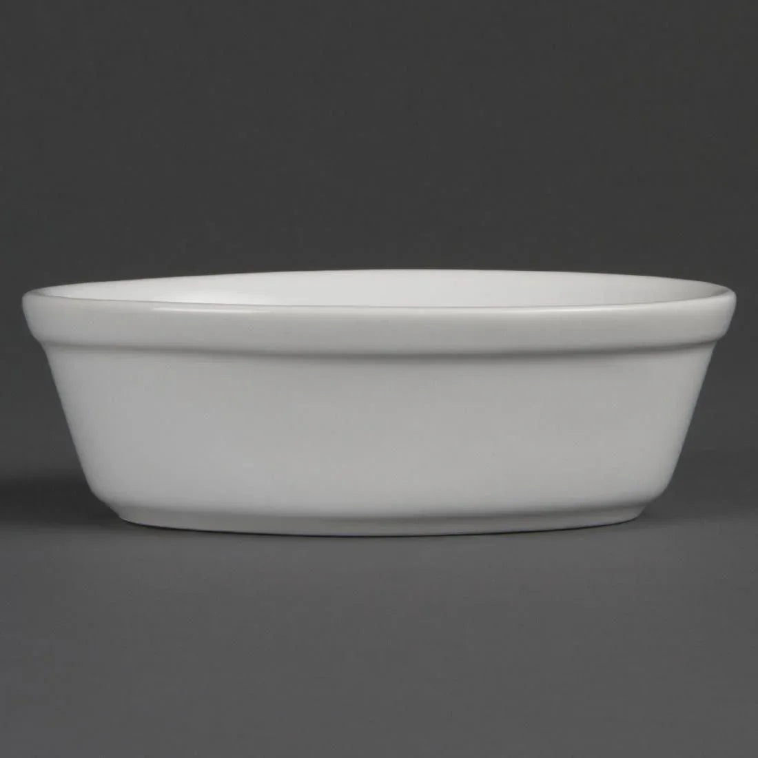 DK807 Olympia Whiteware Oval Pie Bowls 161mm (Pack of 6) - JD Catering Equipment Solutions Ltd