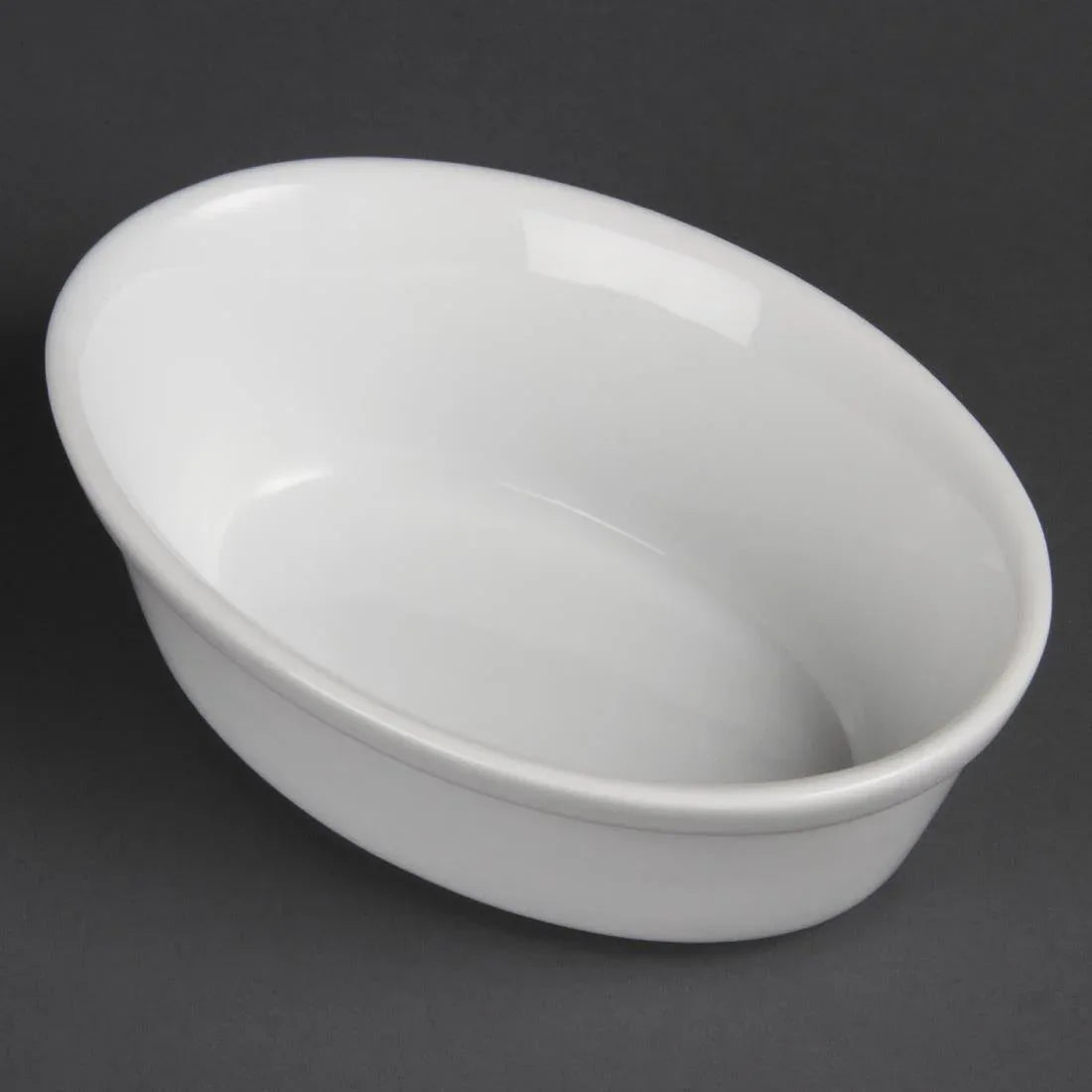 DK807 Olympia Whiteware Oval Pie Bowls 161mm (Pack of 6) - JD Catering Equipment Solutions Ltd