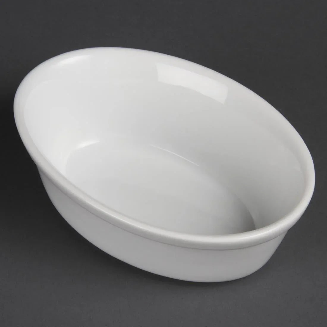 DK807 Olympia Whiteware Oval Pie Bowls 161mm (Pack of 6) - JD Catering Equipment Solutions Ltd