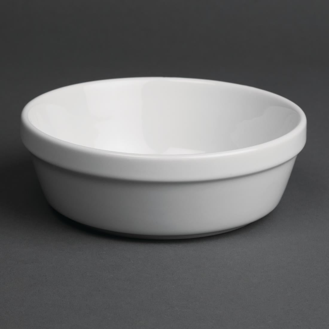 DK809 Olympia Whiteware Round Pie Bowls 137mm (Pack of 6) JD Catering Equipment Solutions Ltd