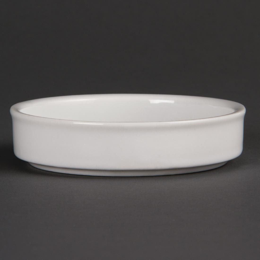 DK827 Olympia Mediterranean Stackable Dishes White 102mm (Pack of 6) JD Catering Equipment Solutions Ltd