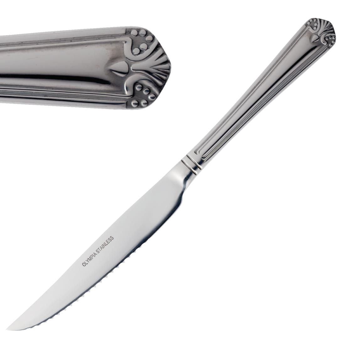 DL104 Olympia Jesmond Steak Knives (Pack of 12) JD Catering Equipment Solutions Ltd