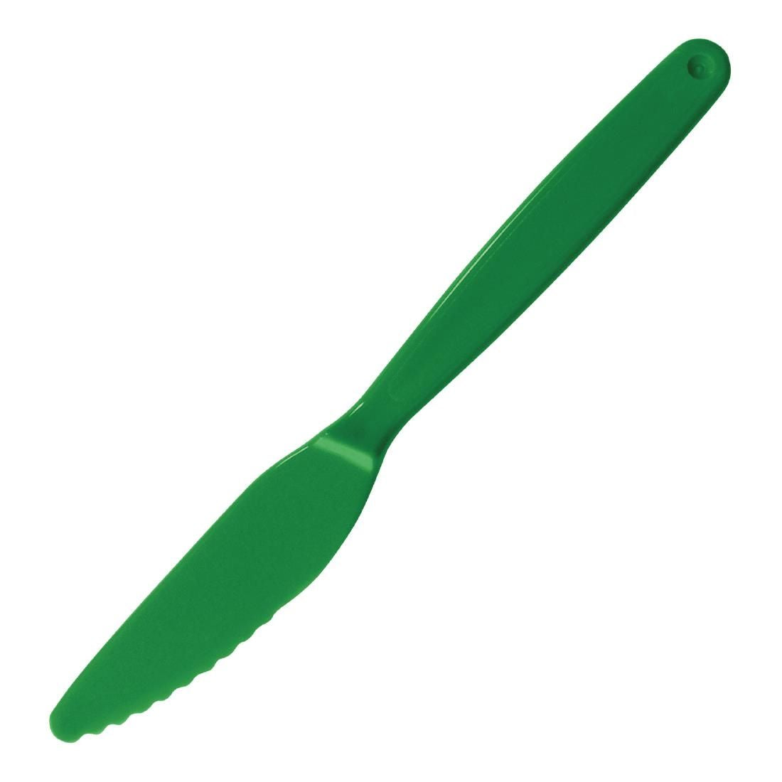 DL116 Kristallon Polycarbonate Knife Green (Pack of 12) JD Catering Equipment Solutions Ltd