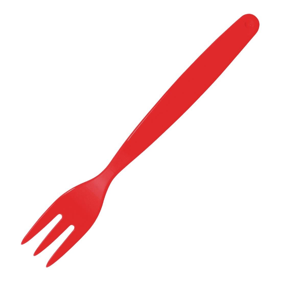 DL118 Polycarbonate Fork Red Kristallon (Pack of 12) JD Catering Equipment Solutions Ltd