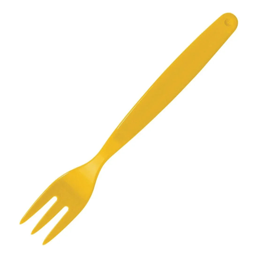 DL119 Kristallon Polycarbonate ForkYellow (Pack of 12) - JD Catering Equipment Solutions Ltd