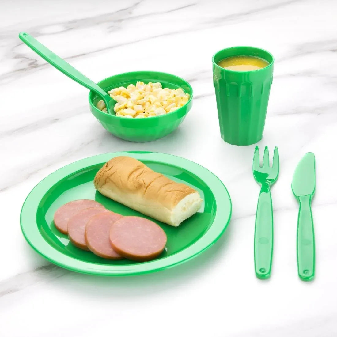 DL124 Polycarbonate Spoon Green Kristallon (Pack of 12) - JD Catering Equipment Solutions Ltd