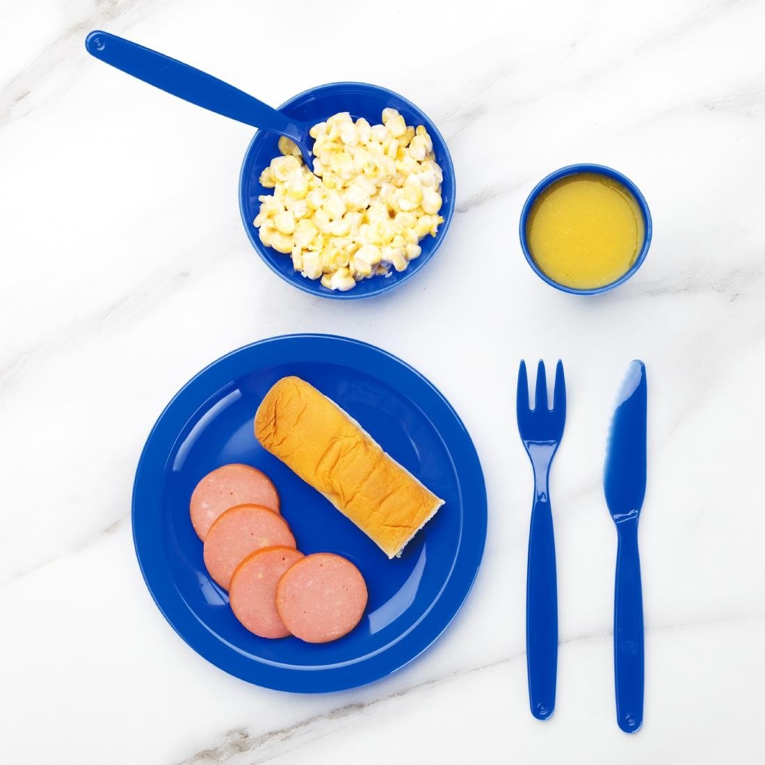 DL125 Polycarbonate Spoon Blue Kristallon (Pack of 12) JD Catering Equipment Solutions Ltd