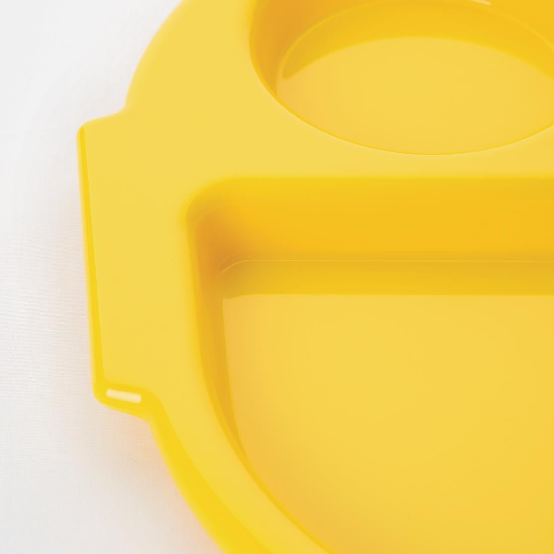 DL127 Kristallon Small Polycarbonate Compartment Food Trays Yellow 322mm JD Catering Equipment Solutions Ltd