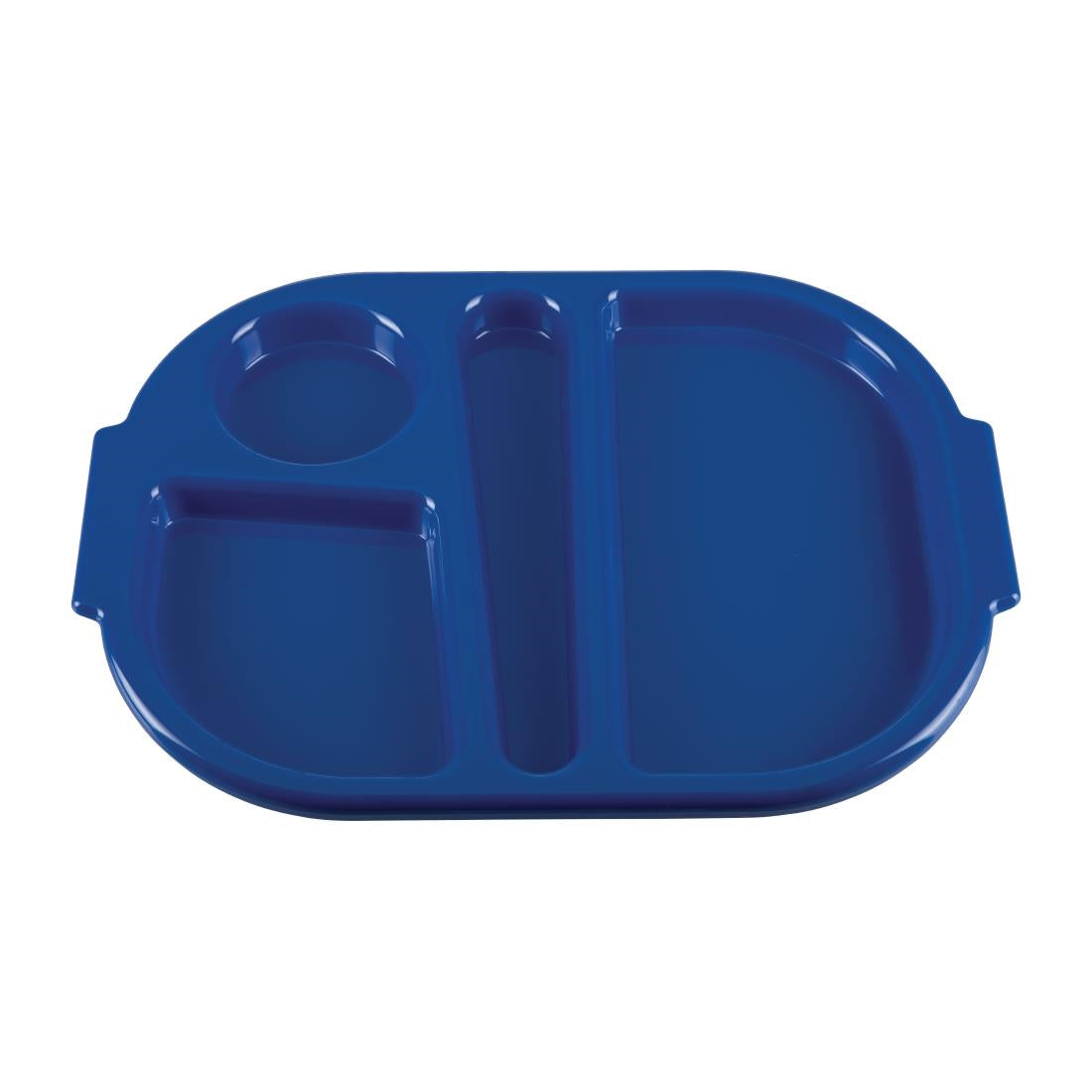 DL129 Kristallon Small Polycarbonate Compartment Food Trays Blue 322mm JD Catering Equipment Solutions Ltd