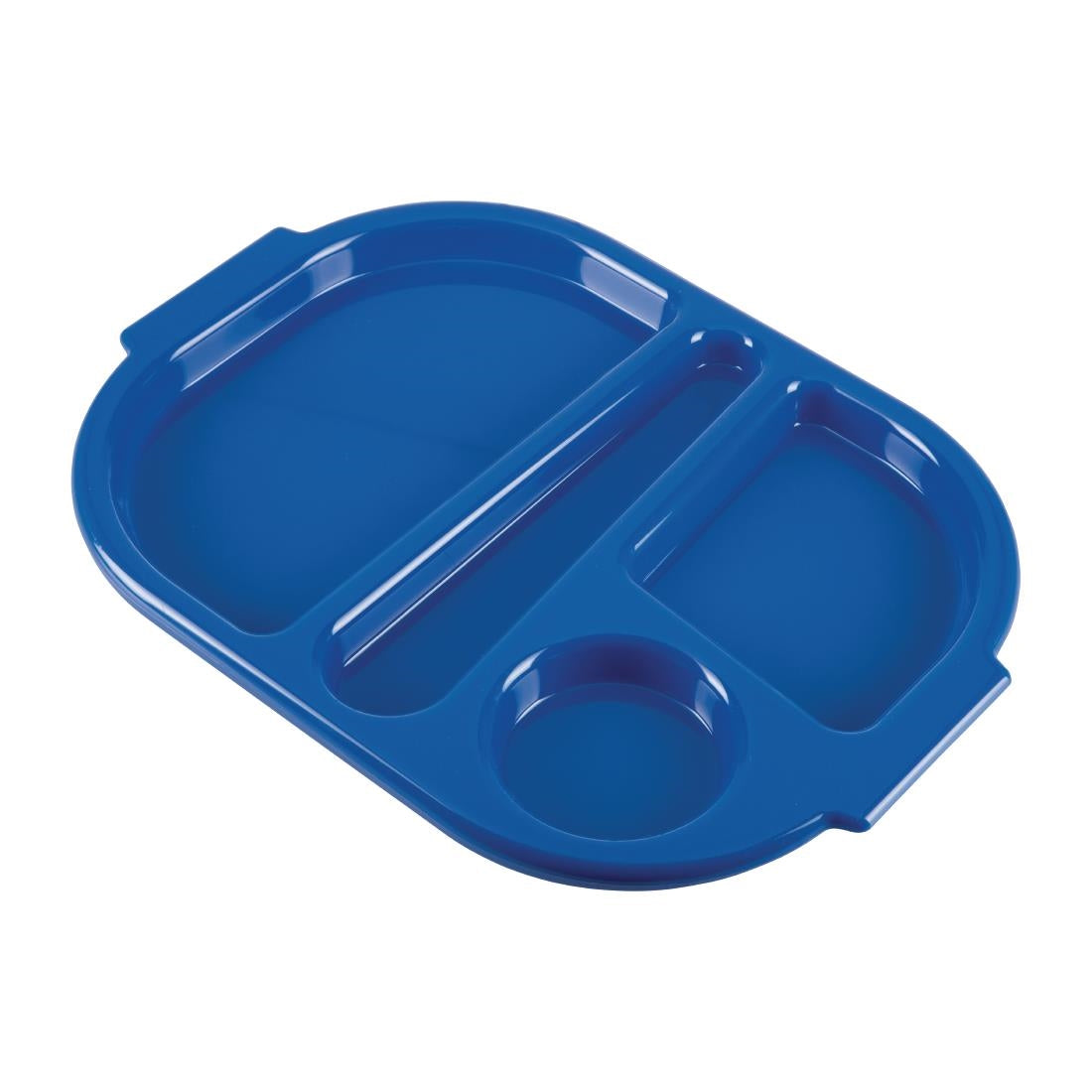 DL129 Kristallon Small Polycarbonate Compartment Food Trays Blue 322mm JD Catering Equipment Solutions Ltd