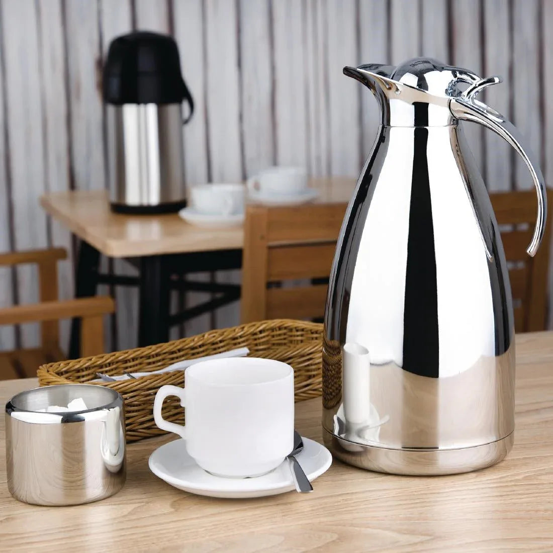 DL169 Olympia Vacuum Jug Polished 2Ltr - JD Catering Equipment Solutions Ltd
