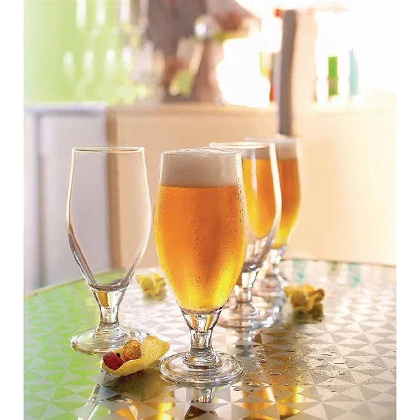 DL198 Arcoroc Cervoise Nucleated Stemmed Beer Glasses 320ml CE Marked at 284ml - JD Catering Equipment Solutions Ltd