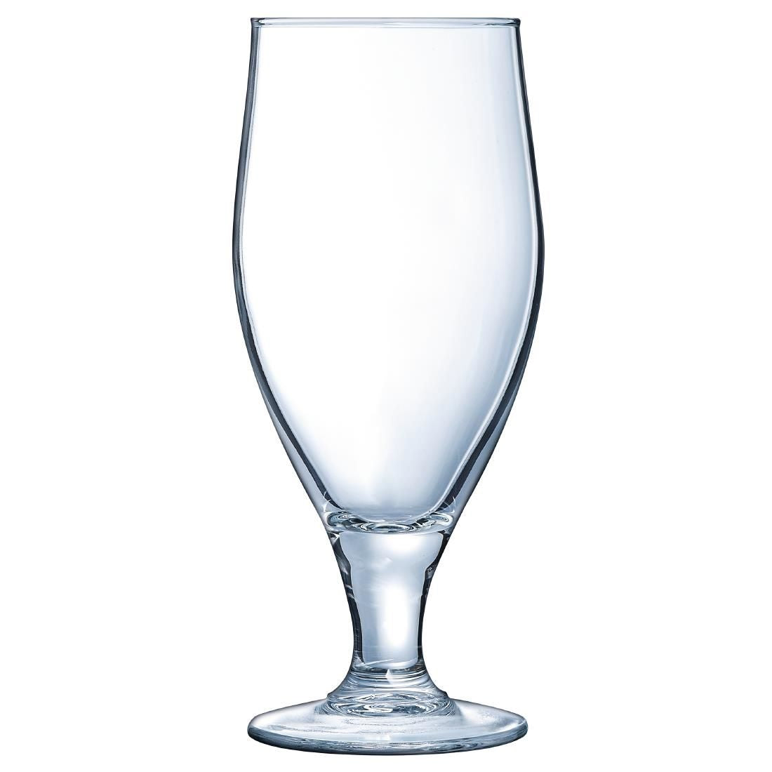 DL198 Arcoroc Cervoise Nucleated Stemmed Beer Glasses 320ml CE Marked at 284ml JD Catering Equipment Solutions Ltd