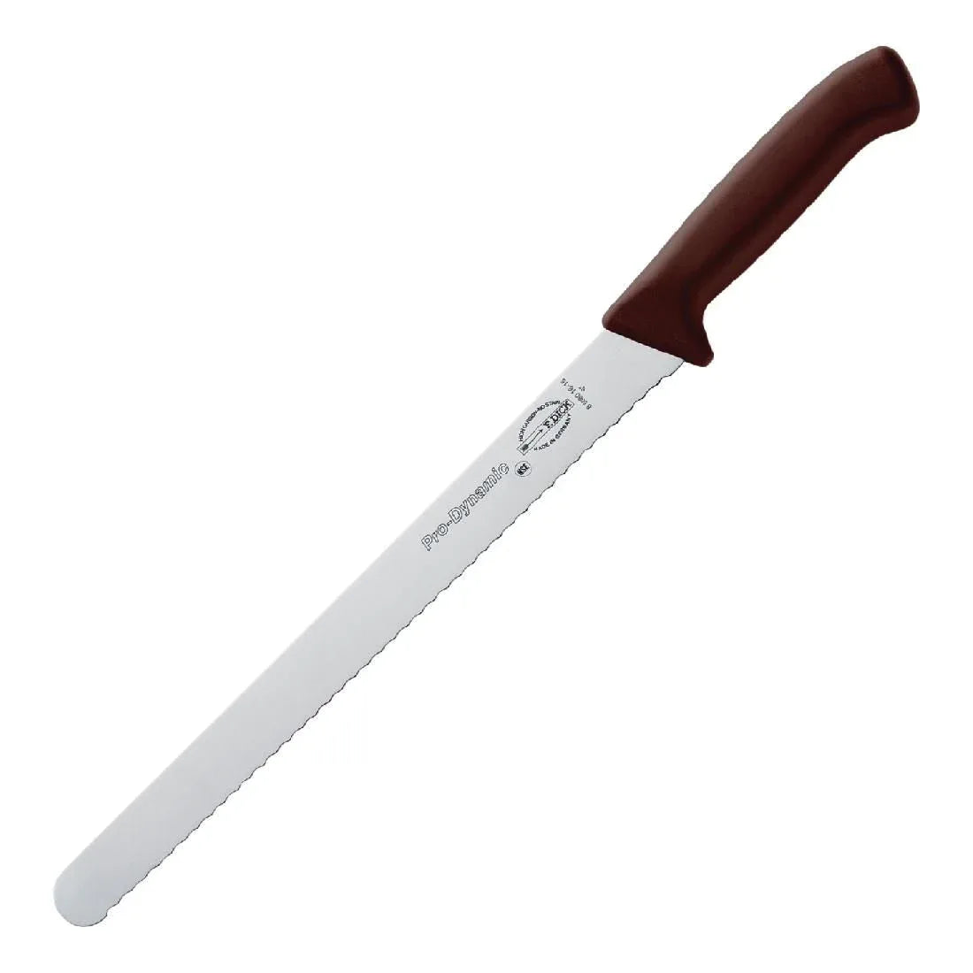DL371 Dick Pro Dynamic HACCP Serrated Slicer Brown 30.5cm - JD Catering Equipment Solutions Ltd