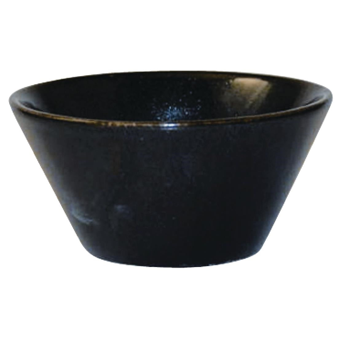 DL403 Churchill Bit on the Side Black Zest Snack Bowls 116mm (Pack of 12) JD Catering Equipment Solutions Ltd