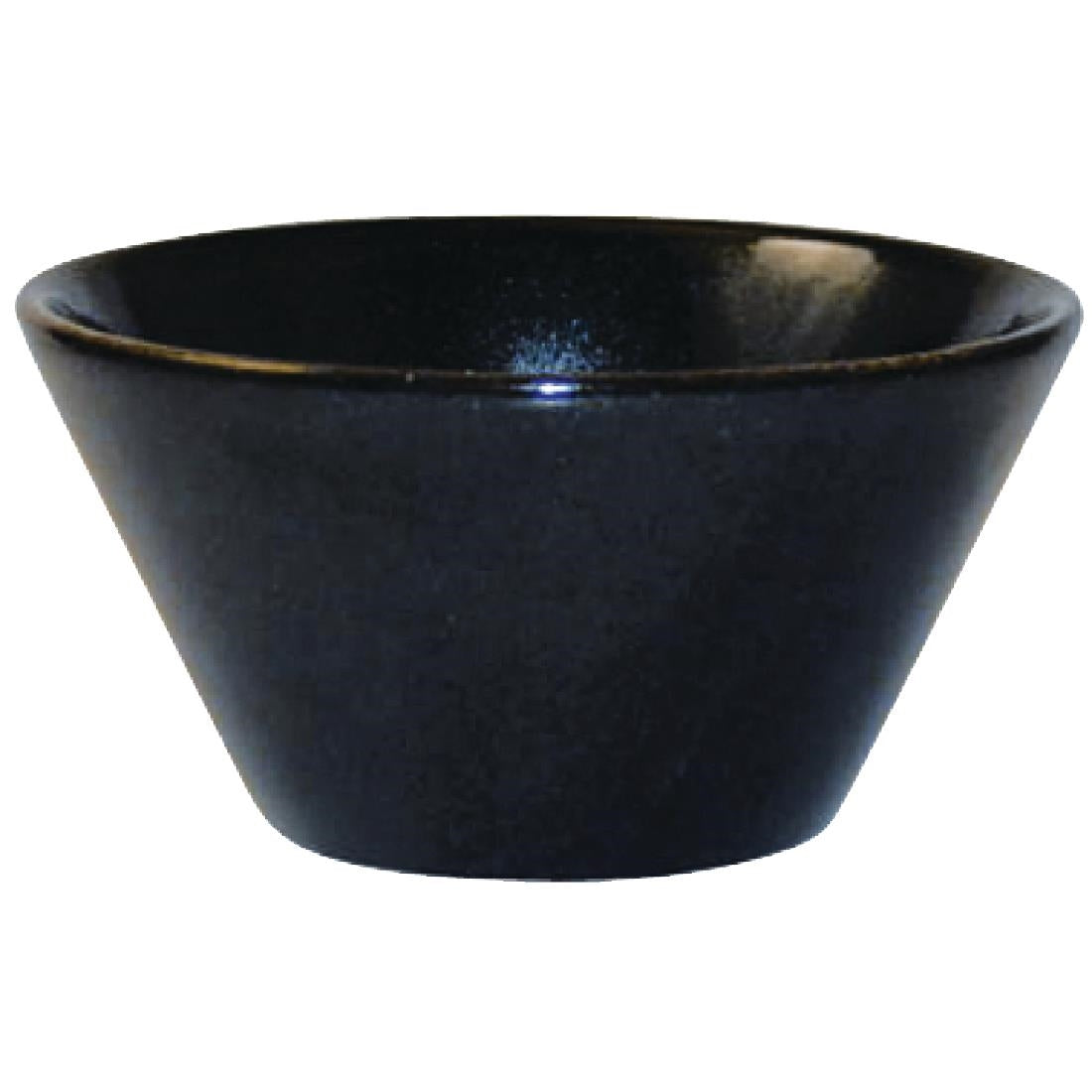 DL404 Churchill Bit on the Side Black Zest Snack Bowls 121mm (Pack of 12) JD Catering Equipment Solutions Ltd