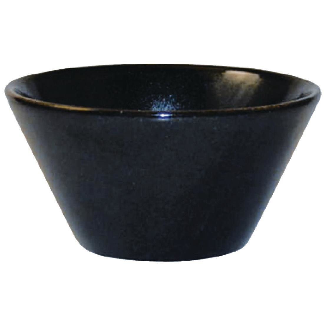 DL404 Churchill Bit on the Side Black Zest Snack Bowls 121mm (Pack of 12) JD Catering Equipment Solutions Ltd