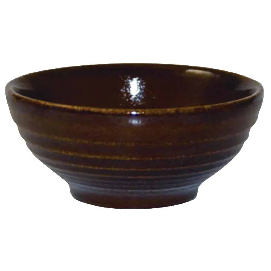 DL409 Churchill Bit on the Side Brown Ripple Snack Bowls 102mm (Pack of 12) - JD Catering Equipment Solutions Ltd