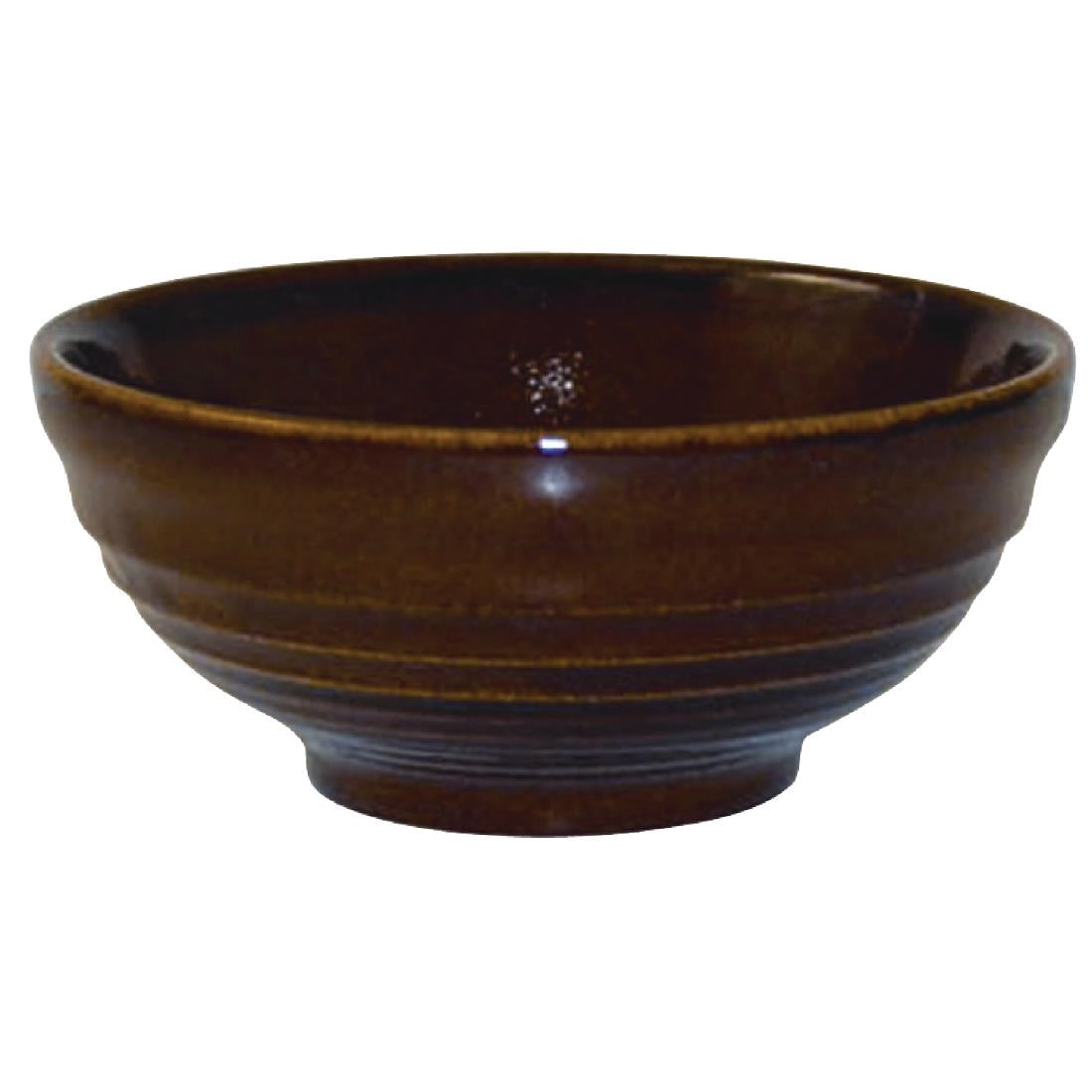 DL410 Churchill Bit on the Side Brown Ripple Snack Bowls 120mm (Pack of 12) JD Catering Equipment Solutions Ltd
