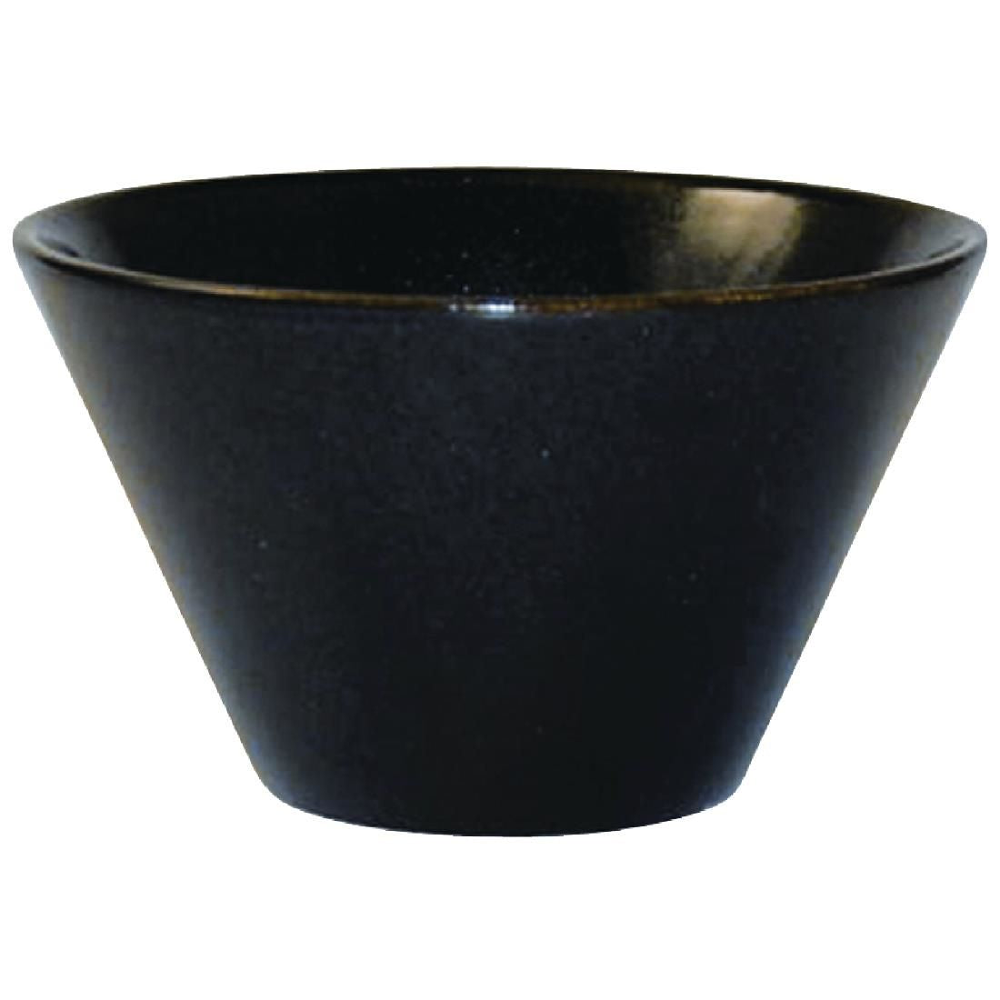 DL425 Churchill Bit on the Side Black Zest Bowls 129mm (Pack of 6) JD Catering Equipment Solutions Ltd