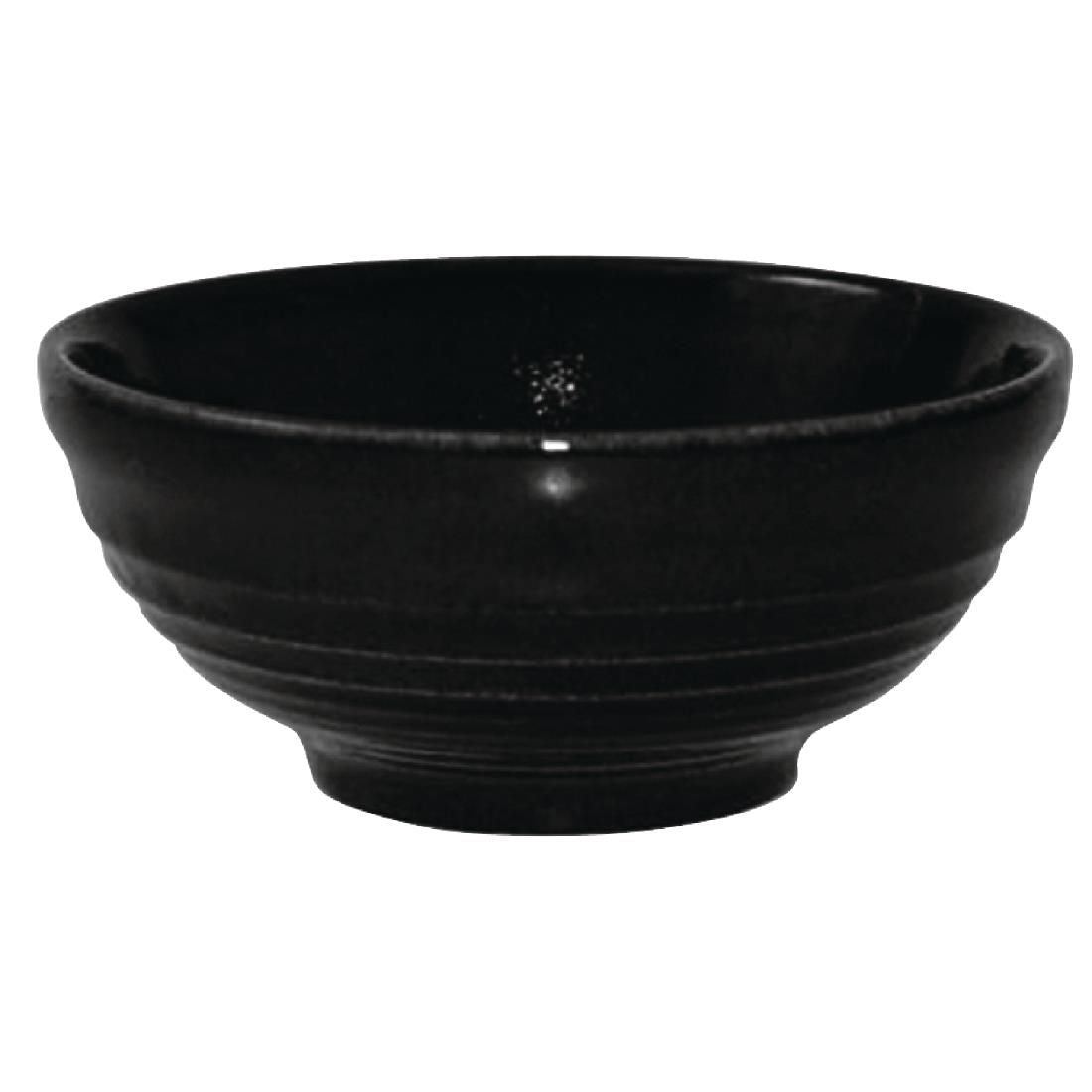 DL426 Churchill Bit on the Side Black Ripple Snack Bowls 120mm (Pack of 12) JD Catering Equipment Solutions Ltd