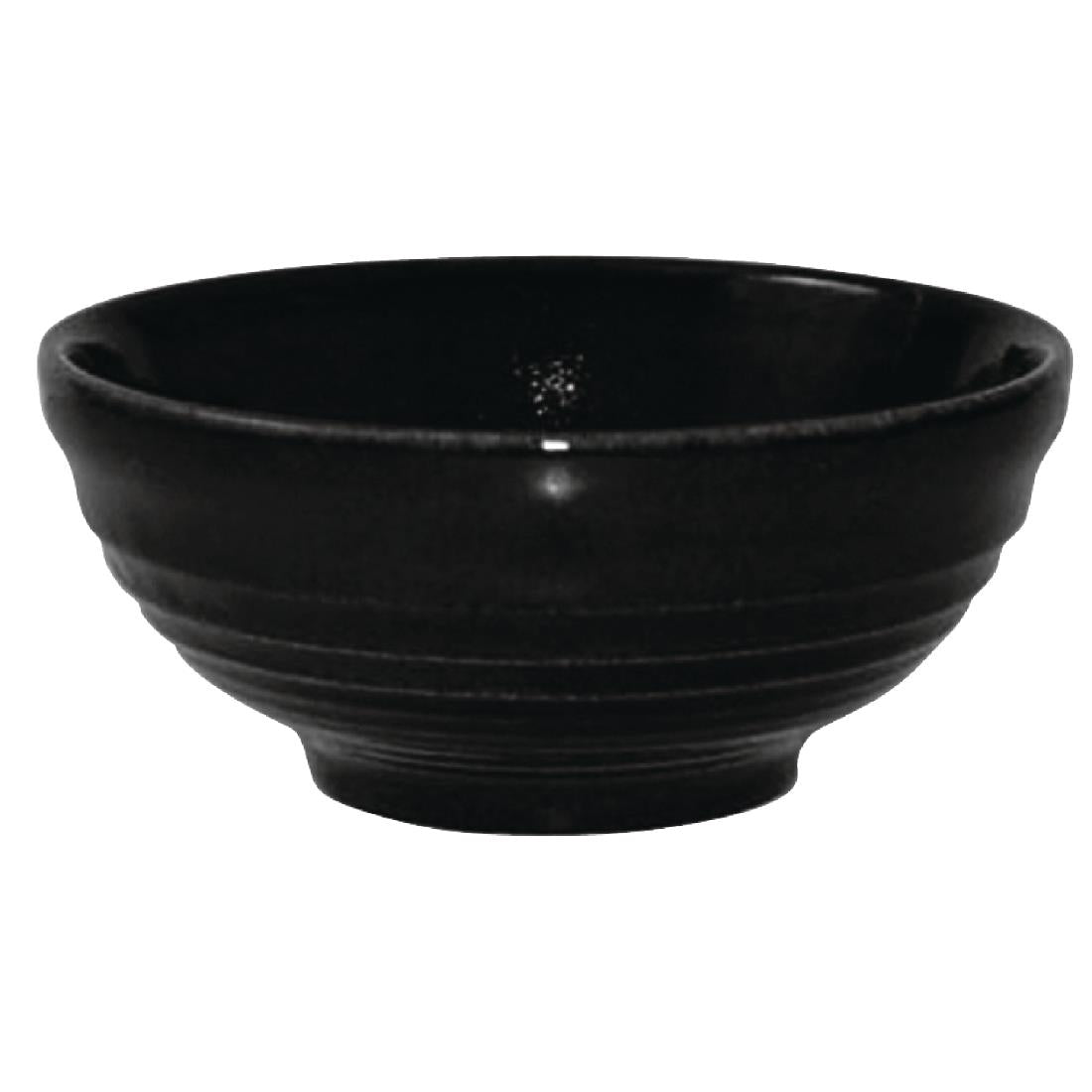 DL426 Churchill Bit on the Side Black Ripple Snack Bowls 120mm (Pack of 12) JD Catering Equipment Solutions Ltd