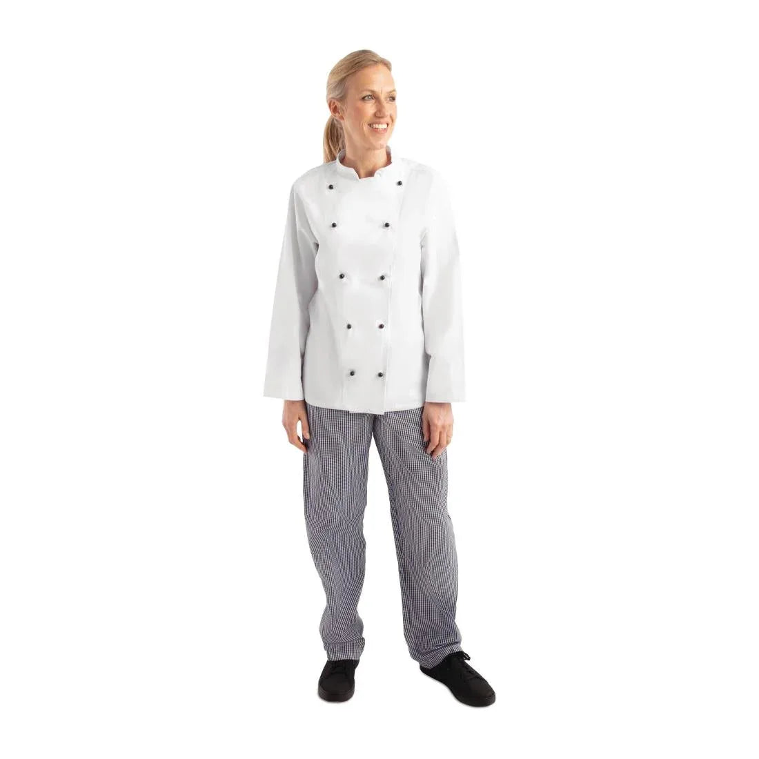 DL710 Whites Chicago Unisex Chefs Jacket Long Sleeve - JD Catering Equipment Solutions Ltd