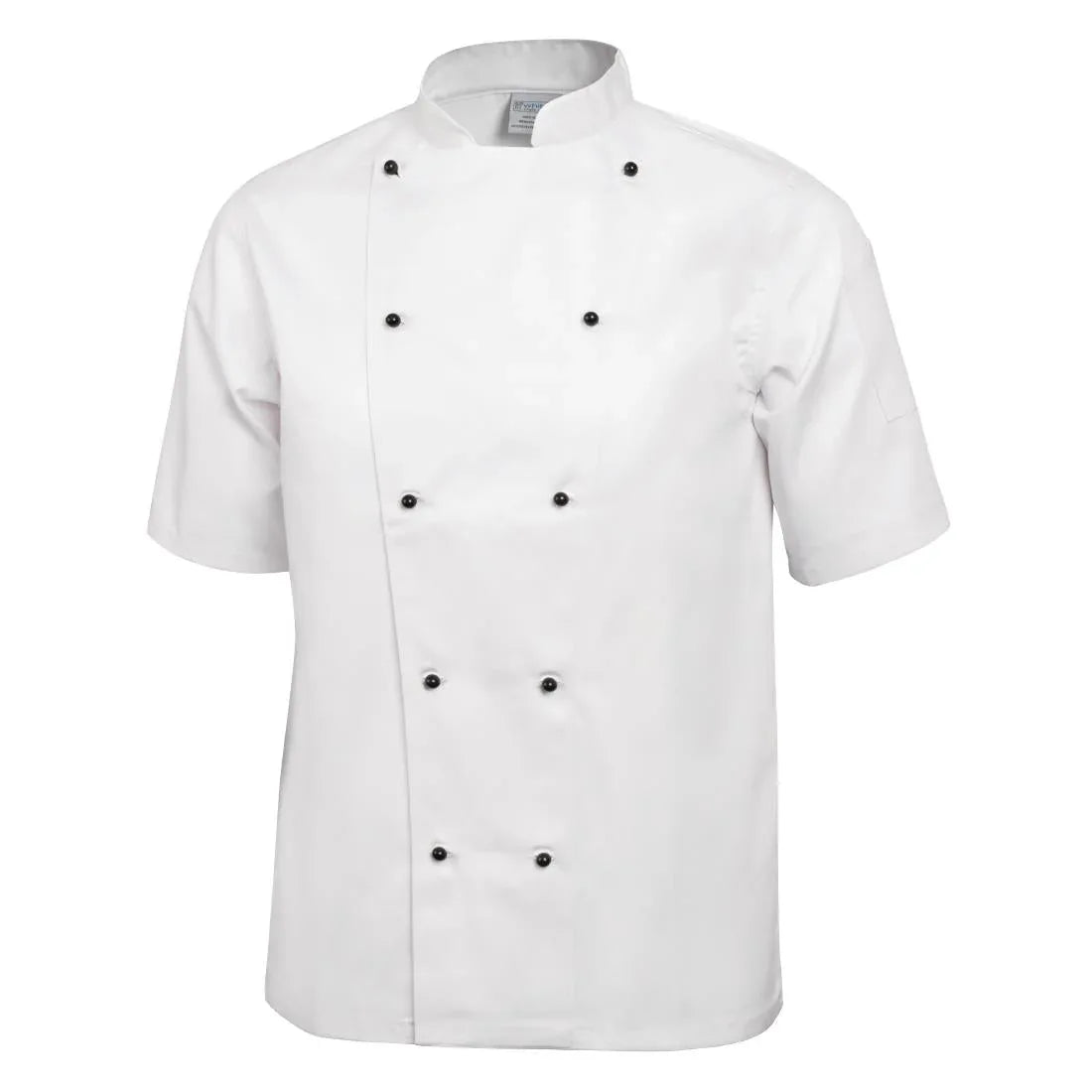 DL711-M Whites Chicago Unisex Chefs Jacket Short Sleeve White M - JD Catering Equipment Solutions Ltd
