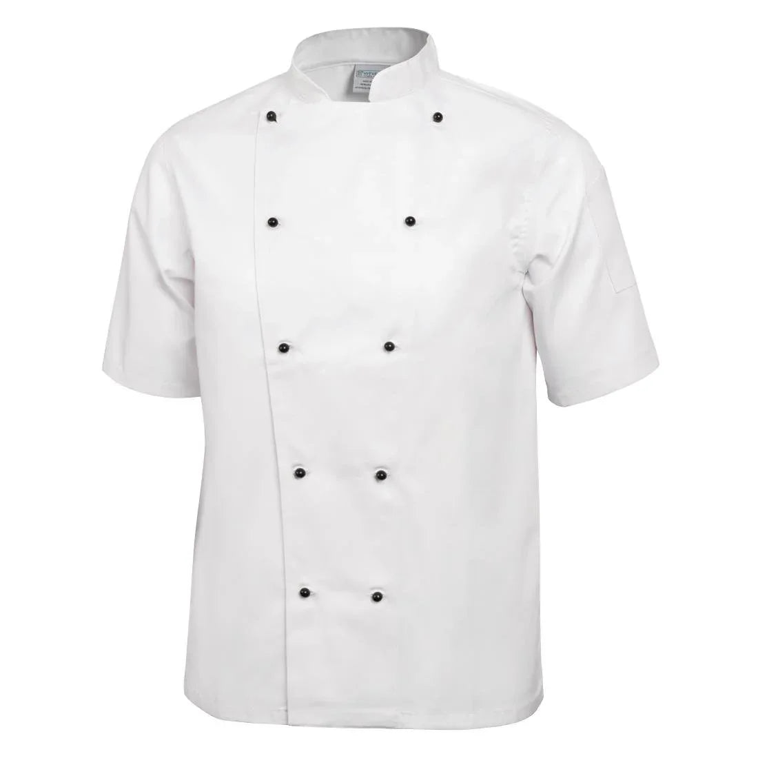 DL711-S Whites Chicago Unisex Chefs Jacket Short Sleeve White S - JD Catering Equipment Solutions Ltd