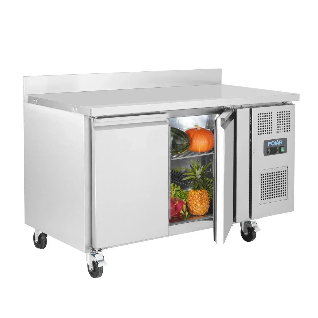 DL916 Polar U-Series Double Door Counter Freezer with Upstand 282Ltr - JD Catering Equipment Solutions Ltd