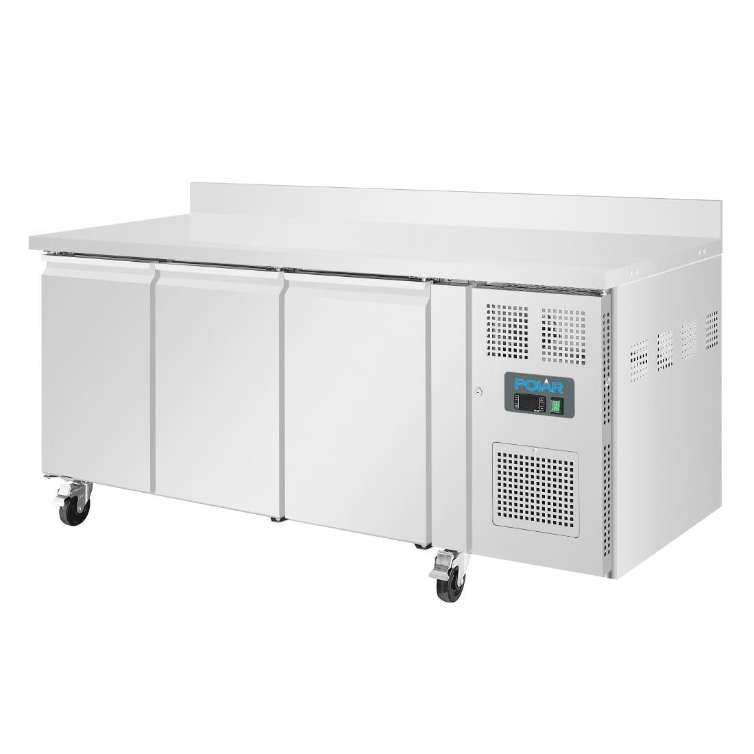 DL917 Polar U-Series Triple Door Counter Freezer with Upstand 417Ltr JD Catering Equipment Solutions Ltd