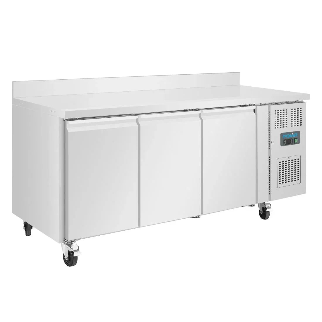 DL917 Polar U-Series Triple Door Counter Freezer with Upstand 417Ltr - JD Catering Equipment Solutions Ltd
