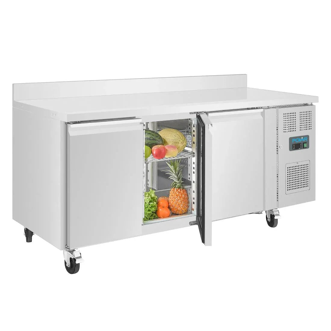 DL917 Polar U-Series Triple Door Counter Freezer with Upstand 417Ltr - JD Catering Equipment Solutions Ltd