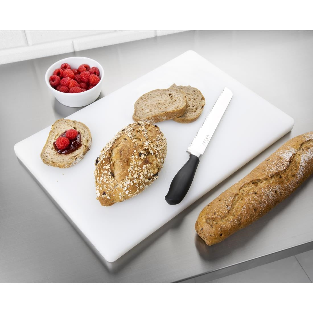 DM001 Hygiplas Extra Thick Low Density White Chopping Board Standard JD Catering Equipment Solutions Ltd