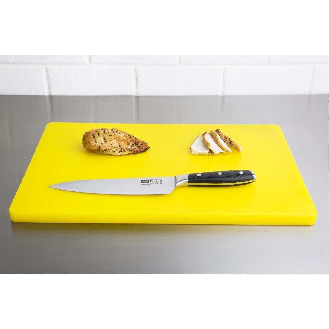 DM002 Hygiplas Extra Thick Low Density Yellow Chopping Board Standard JD Catering Equipment Solutions Ltd
