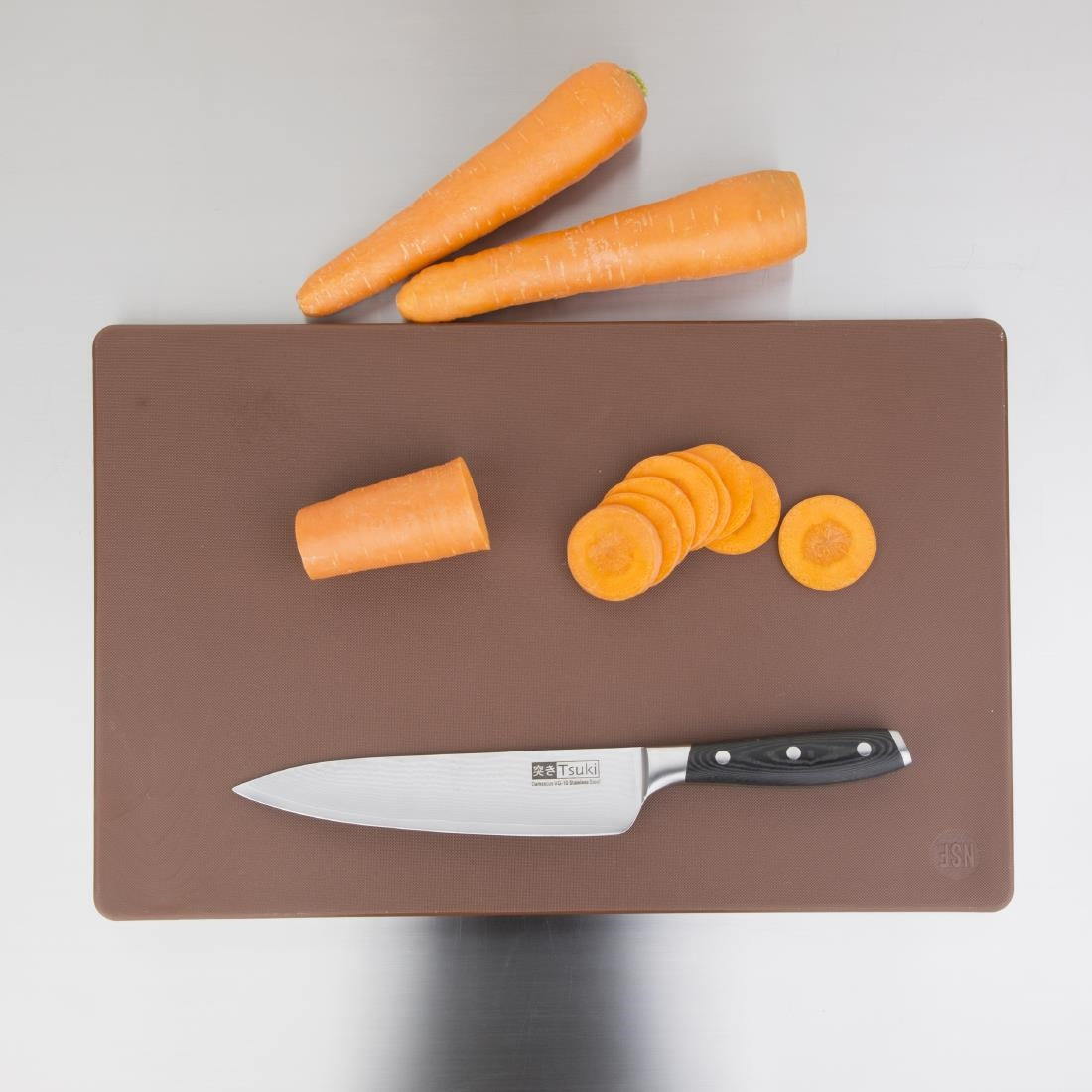 DM003 Hygiplas Extra Thick Low Density Brown Chopping Board Standard JD Catering Equipment Solutions Ltd