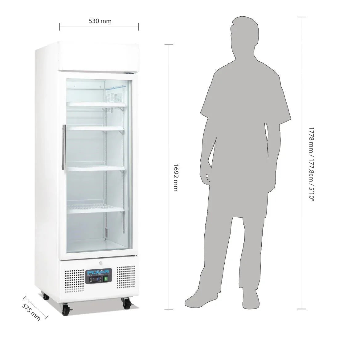 DM075 Polar G-Series Upright Display Fridge 218Ltr White - JD Catering Equipment Solutions Ltd