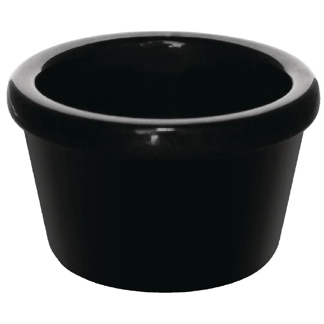 DM161 Kristallon Melamine Plain Ramekins Black 63mm (Pack of 12) JD Catering Equipment Solutions Ltd