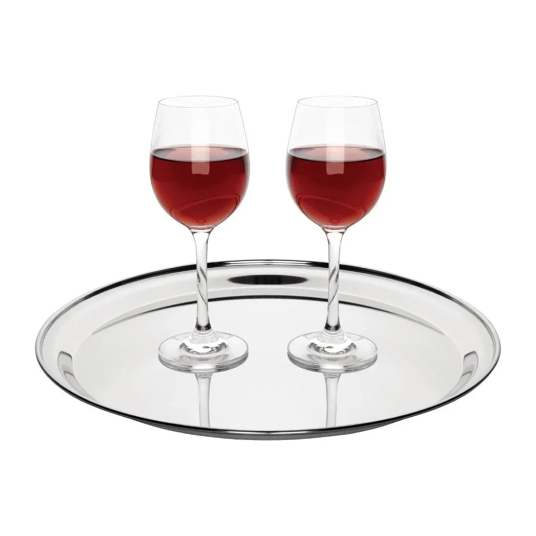 DM193 Olympia Stainless Steel Round Service Tray 355mm JD Catering Equipment Solutions Ltd