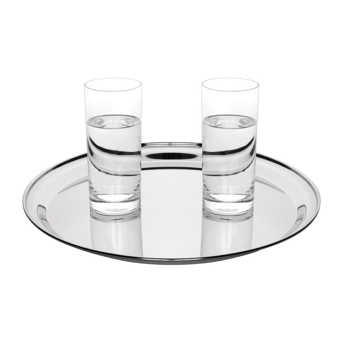 DM193 Olympia Stainless Steel Round Service Tray 355mm JD Catering Equipment Solutions Ltd