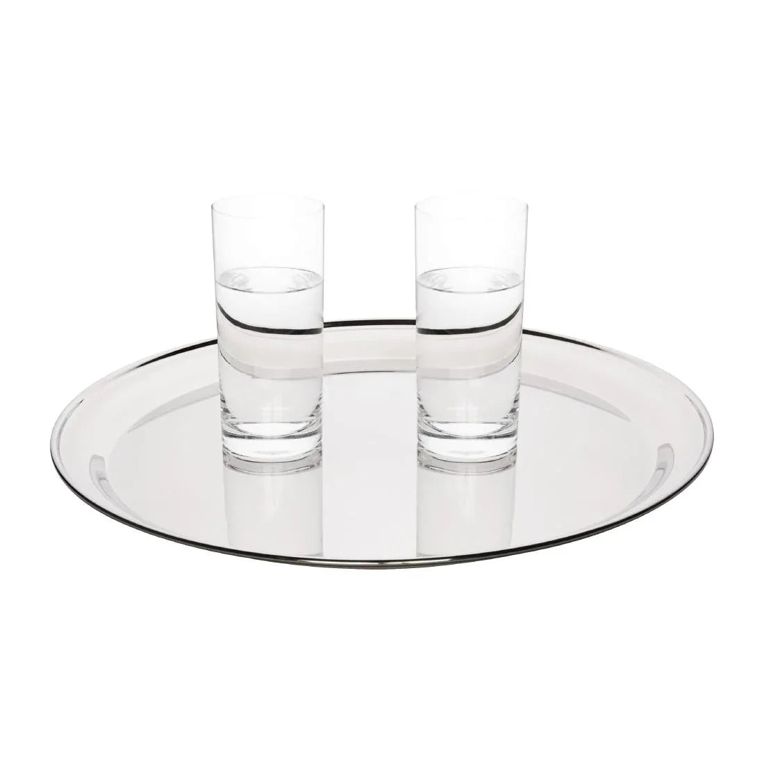 DM194 Olympia Stainless Steel Round Service Tray 405mm JD Catering Equipment Solutions Ltd