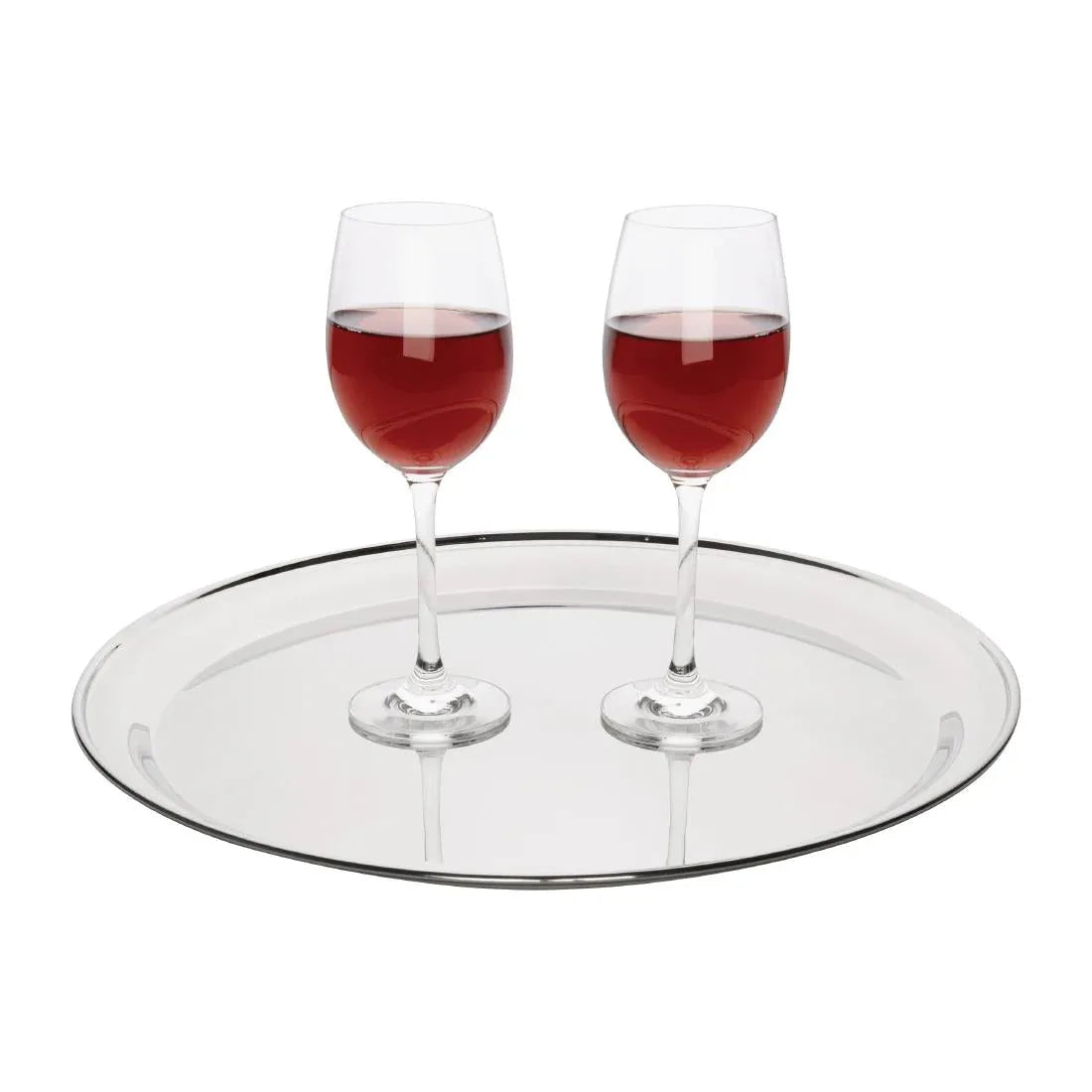 DM194 Olympia Stainless Steel Round Service Tray 405mm JD Catering Equipment Solutions Ltd