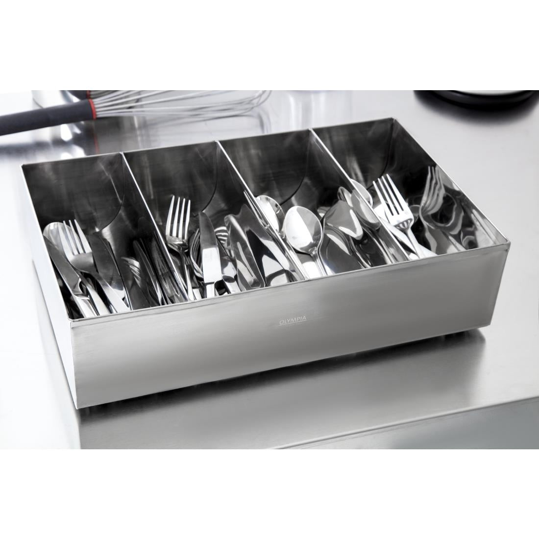 DM274 Olympia Cutlery Holder Stainless Steel JD Catering Equipment Solutions Ltd