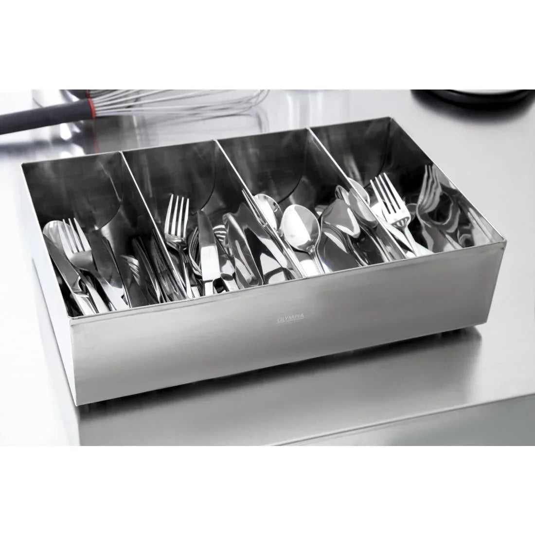 DM274 Olympia Cutlery Holder Stainless Steel JD Catering Equipment Solutions Ltd