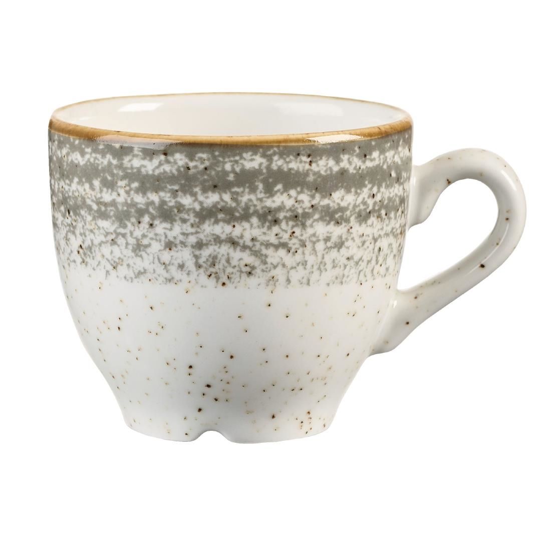 DM423 Churchill Studio Prints Homespun Stone Grey Espresso Cup 100ml 3.5oz JD Catering Equipment Solutions Ltd