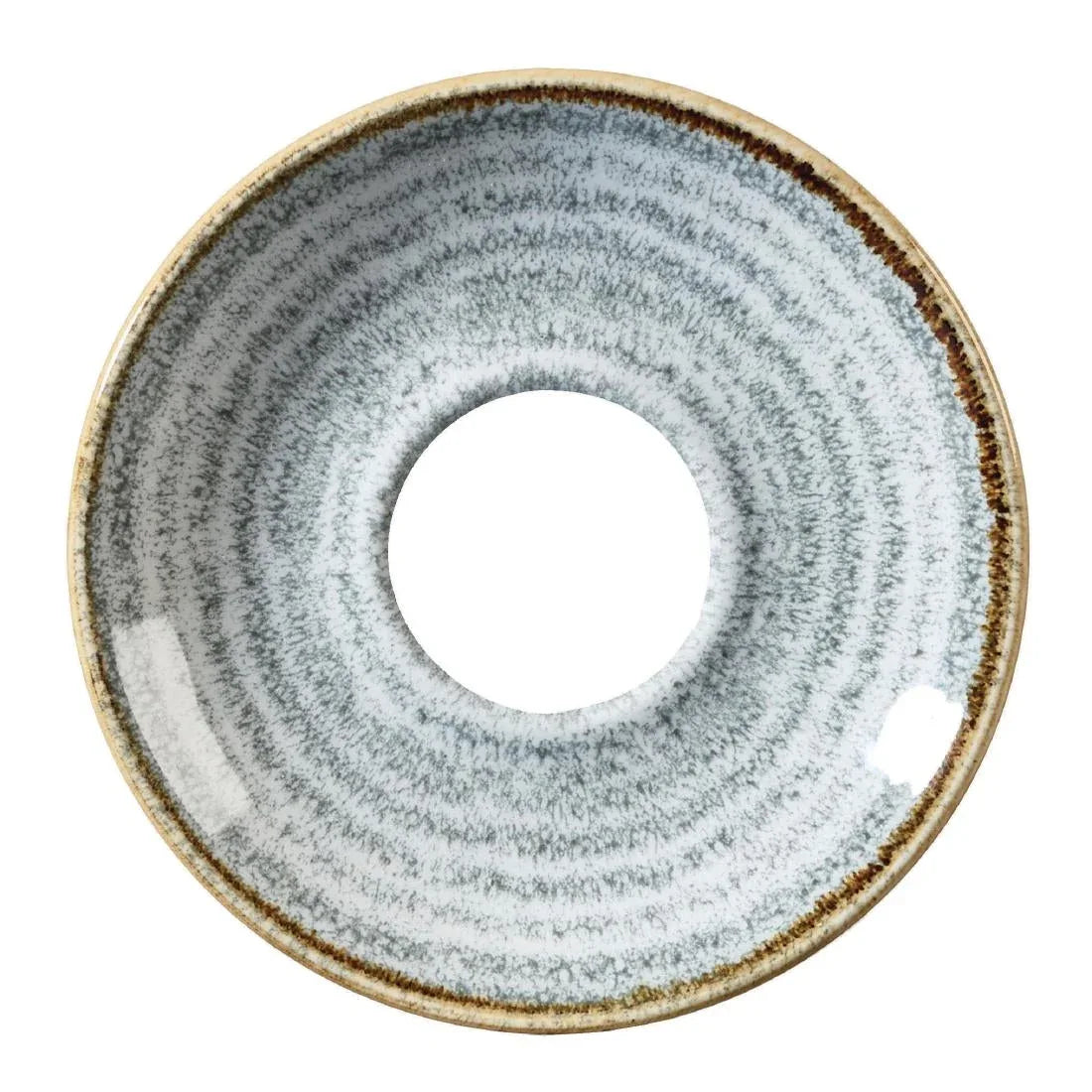 DM429 Churchill Studio Prints Homespun Stone Grey Espresso Saucer 118mm - JD Catering Equipment Solutions Ltd