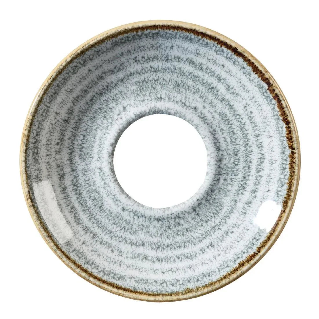 DM429 Churchill Studio Prints Homespun Stone Grey Espresso Saucer 118mm - JD Catering Equipment Solutions Ltd