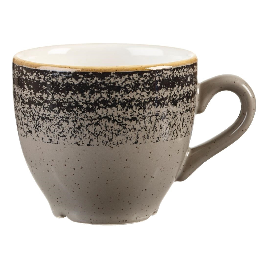 DM430 Churchill Studio Prints Homespun Charcoal Black Espresso Cup 100ml 3.5oz JD Catering Equipment Solutions Ltd
