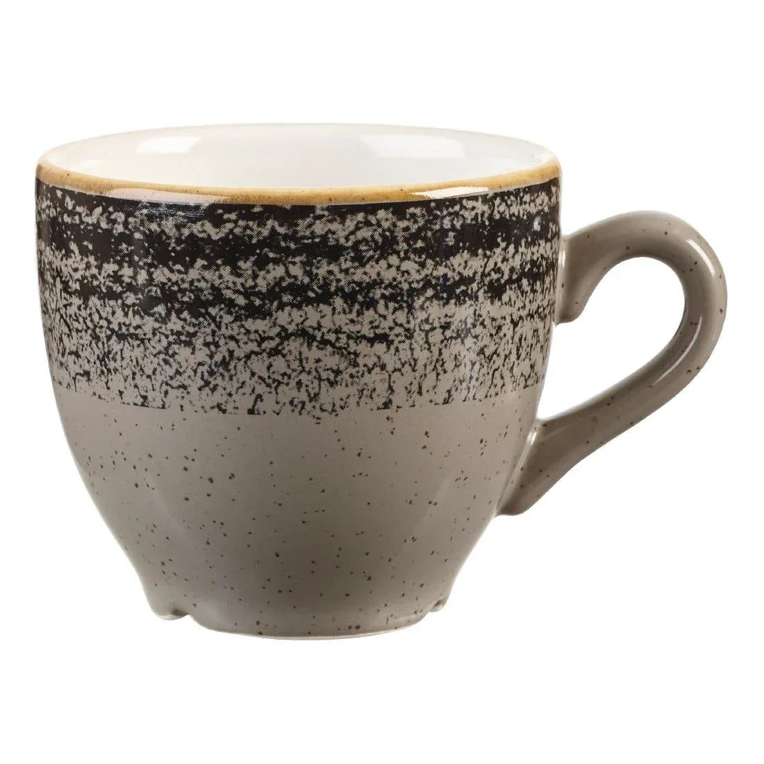 DM430 Churchill Studio Prints Homespun Charcoal Black Espresso Cup 100ml 3.5oz - JD Catering Equipment Solutions Ltd