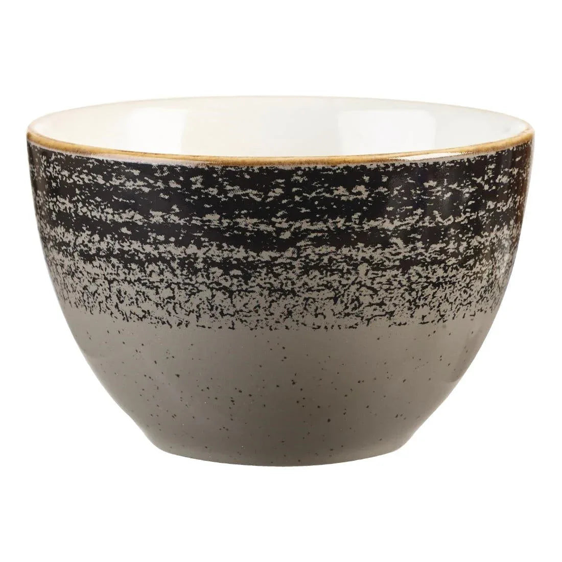 DM433 Churchill Studio Prints Homespun Charcoal Black Sugar Bowl 227ml 8oz - JD Catering Equipment Solutions Ltd